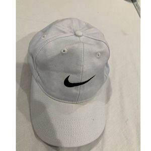 Nike Golf Adjustable Fit Swoosh Front Baseball White Hat Cap Dri Fit